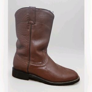 Cowtown Mens 7D Brown Leather Roper Boots Western Cowboy Style 2802 Handcrafted